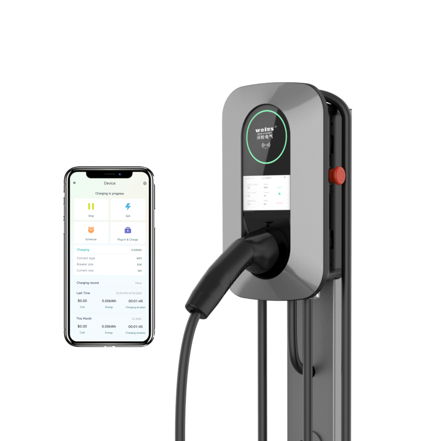 Home Ev Charger - 22kW AC 가정용 충전기 EV 월박스